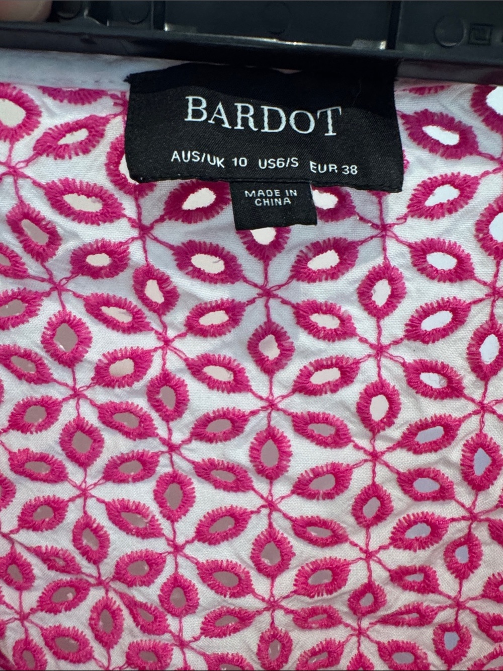 Bardot Pink Patterned Ruffle V-Neck Top - Picture 2 of 5